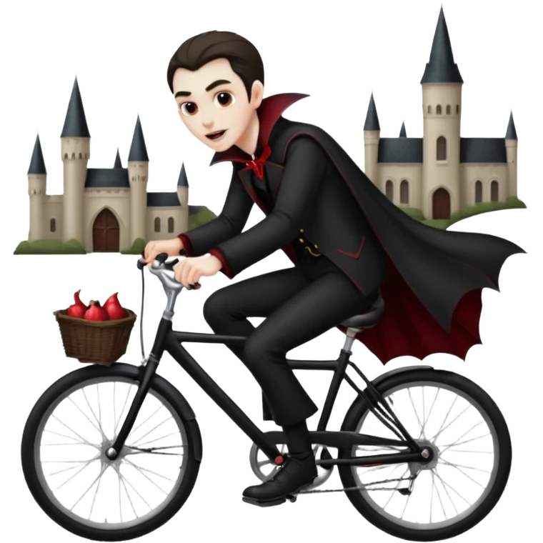 vampire with bicycle emoji
