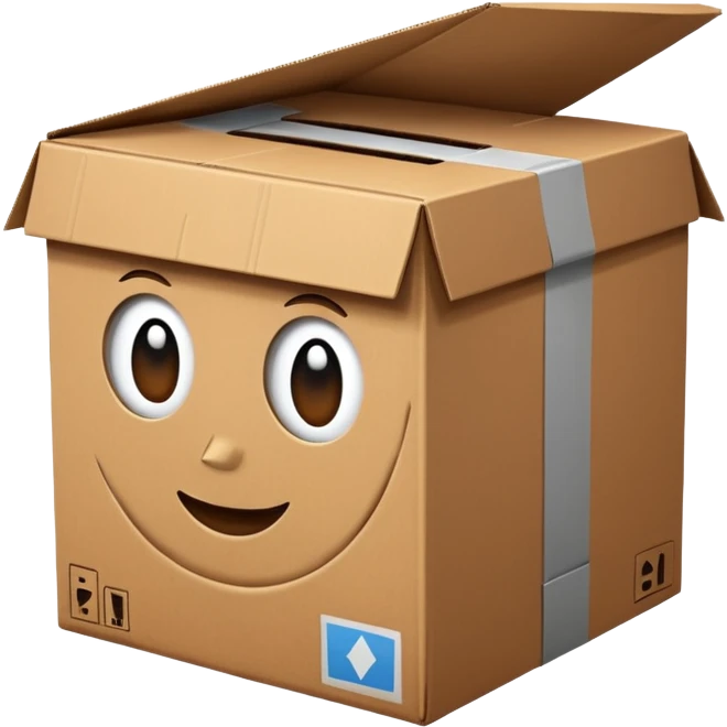 cardboard box home emoji