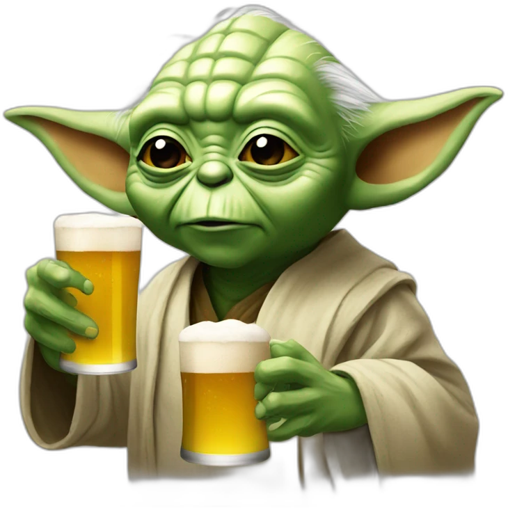 Yoda drink beer emoji