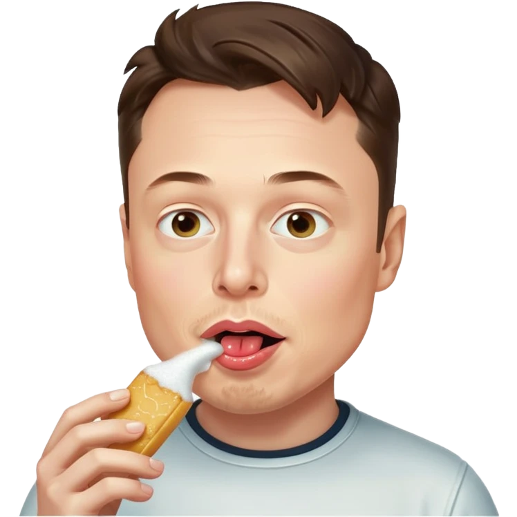 elon musk licking sugar viciously  emoji