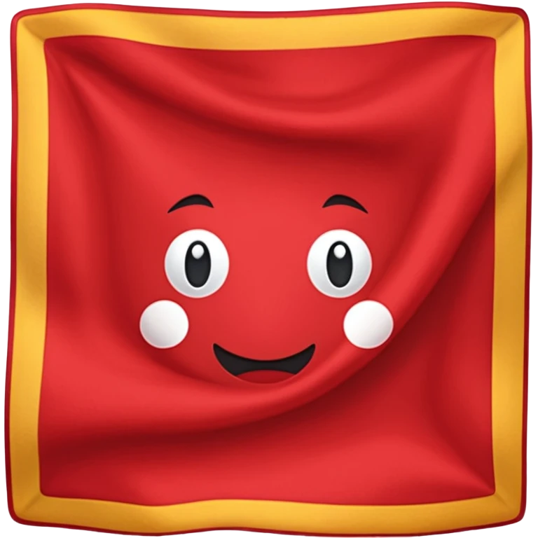 maak een geen gezicht van alleen een rood zakdoek geen andere dingen er op heen, zo'n oudewetse zakdoek rood emoji
