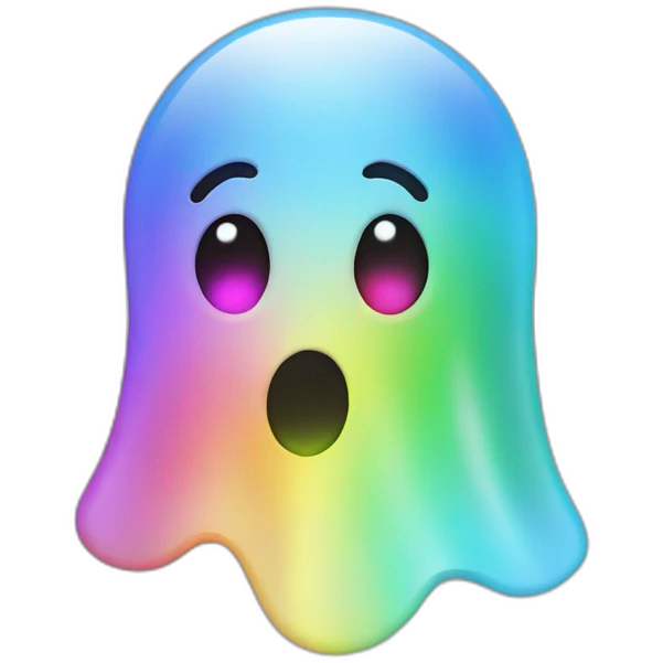 rainbow ghost emoji