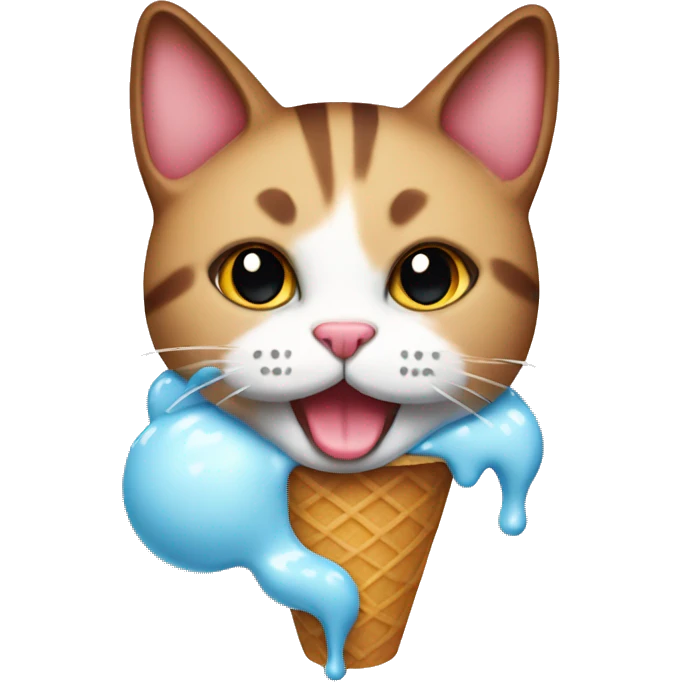Ice cream cat emoji