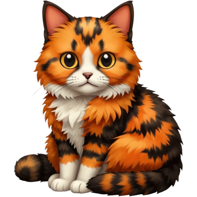 Happy toirteshell cat emoji
