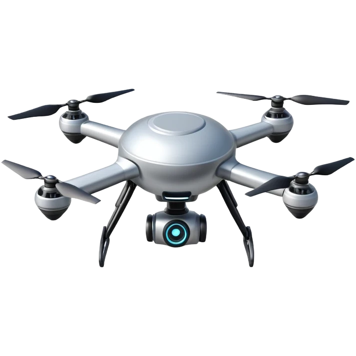 Scout drone with levitating propulsion system and retractable legs emoji