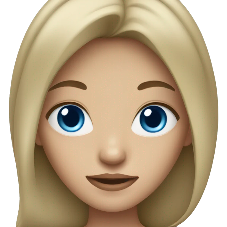 girl with dark blonde hair and blue eyes emoji