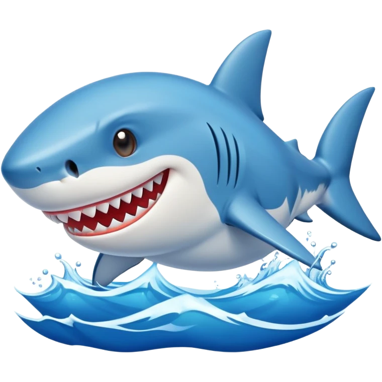 A shark wearing blue sneakers emoji