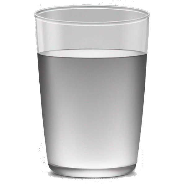 glass of water grayscale emoji