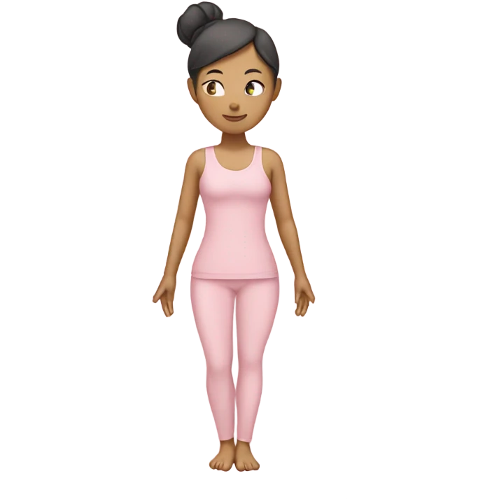 asian yoga girl light pink clothes  emoji