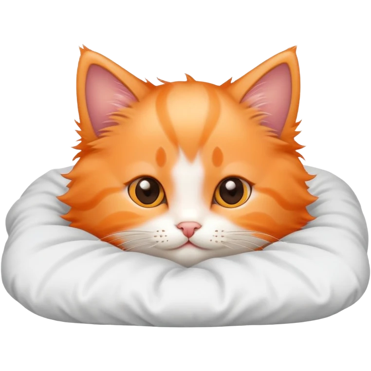 Kitten in bed emoji