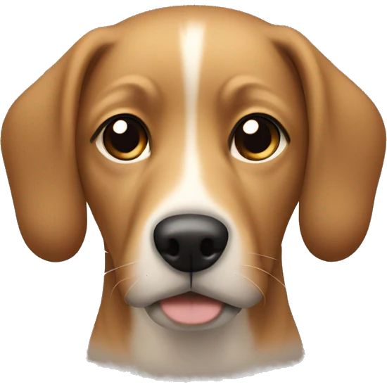 light brown dog with dark shade around the nose  emoji