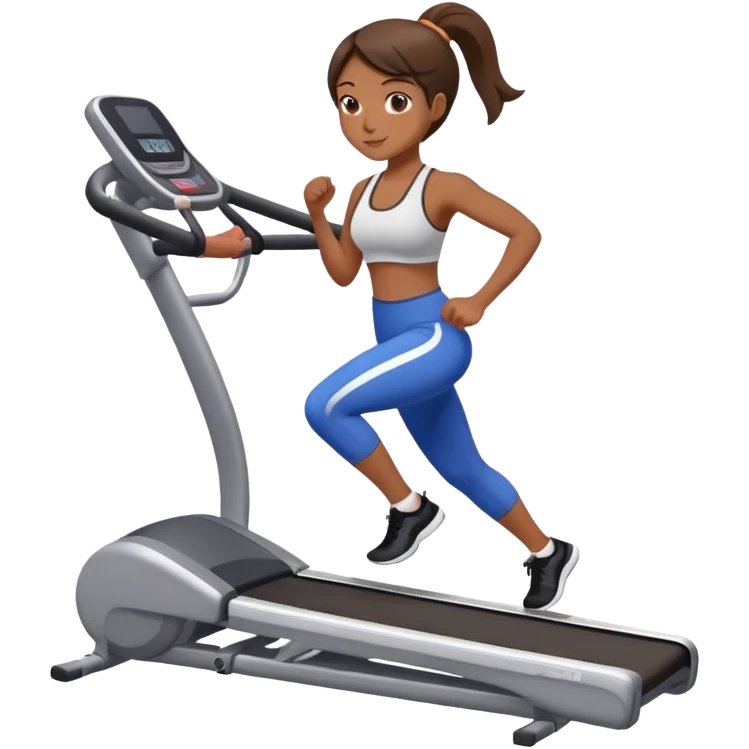 Girl at the gym doing stair master emoji