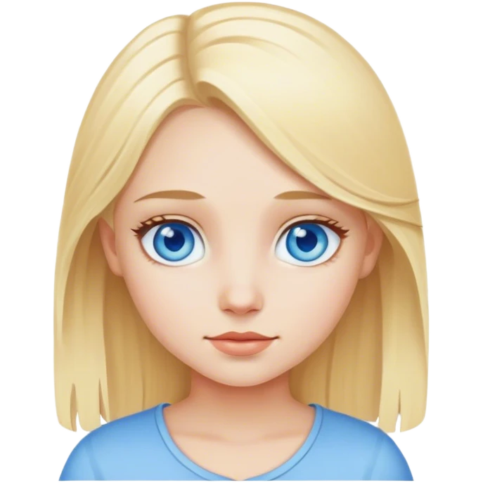 blonde girl with blue eyes  emoji