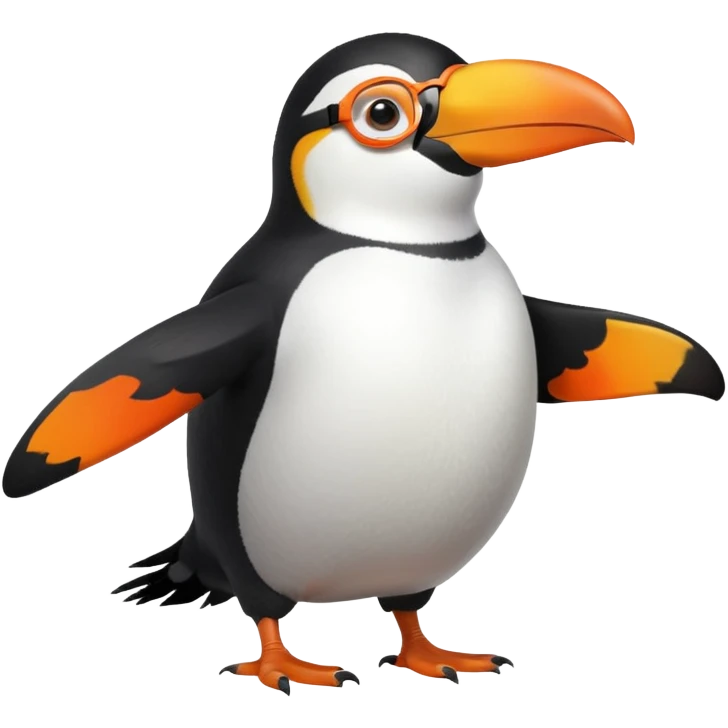 Fluriflura is a bird-like creature, most commonly described as resembling a toucan with circular orange glasses. Although, the translation states it's a penguin in the desert that goes "blah blah blah," so this implies that it's a penguin-toucan hybrid. emoji