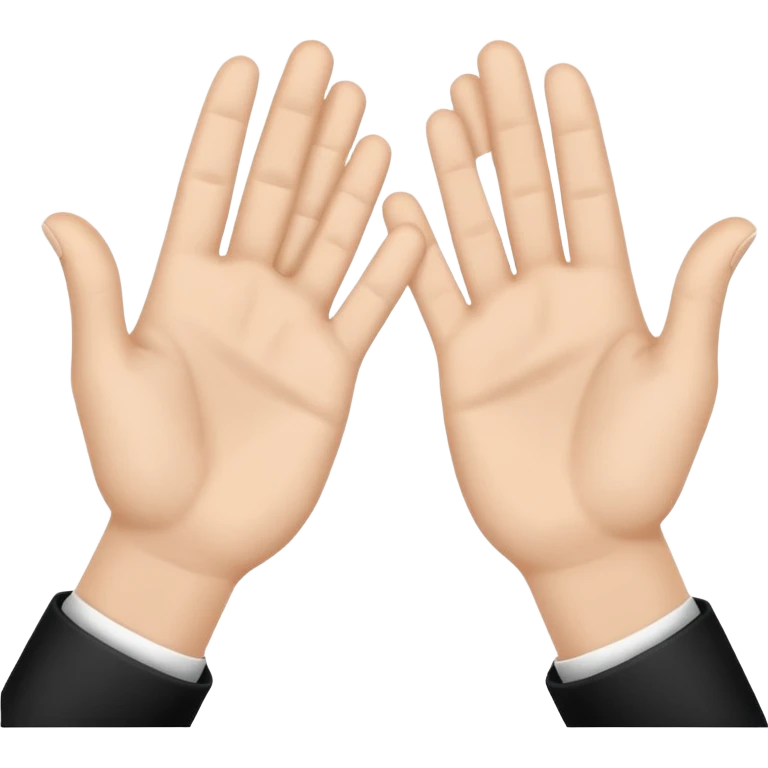 clap black and white emoji