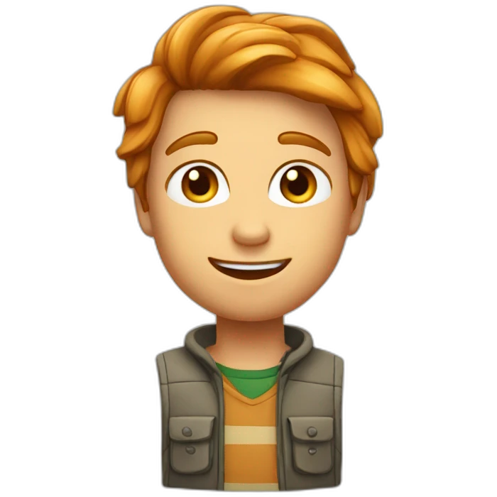 Chat roux rayé emoji