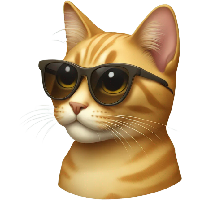 Cat with sunglasses emoji