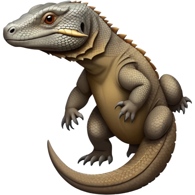 Komodo dragon How is It grey and brown emoji