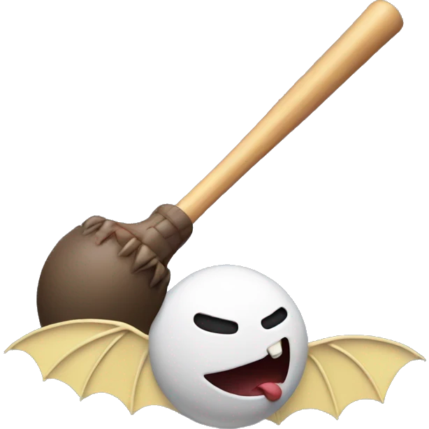 An emoji being hit by a bat with bonk  emoji