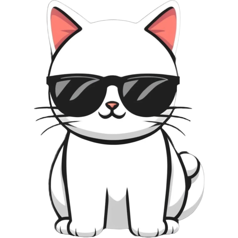 Cat with sunglasses emoji