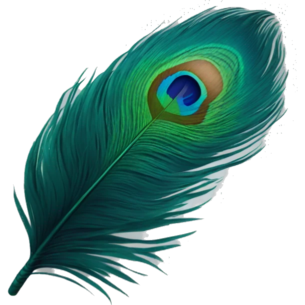 Single peacock feather  emoji