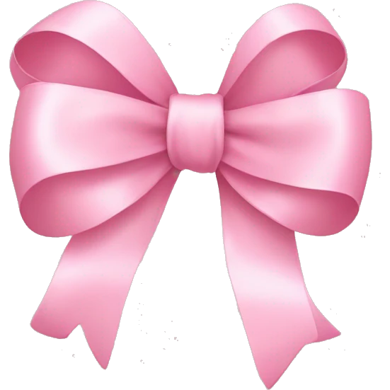 a light pink ribbon bow  emoji