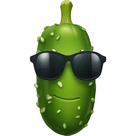Pickle in a glass wearing sunglasses  emoji