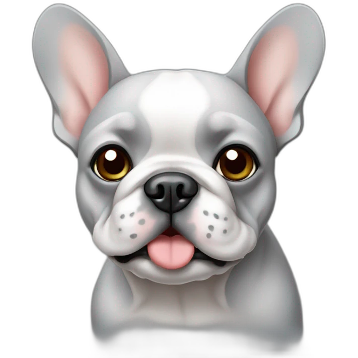 grey frenchie emoji