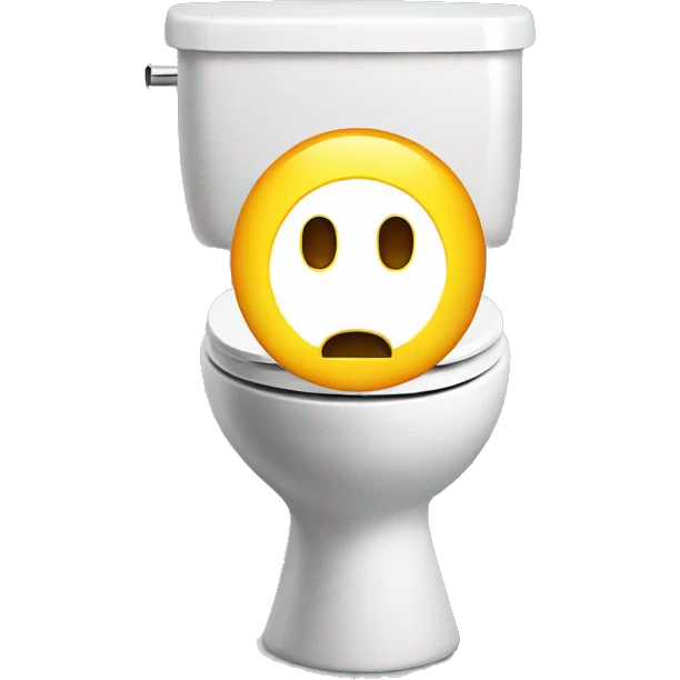 toilet with a head looking out of it that had a long neck emoji