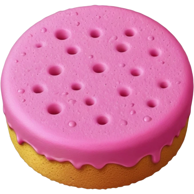 wet round pink sponge emoji