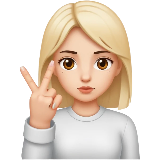 Girl shooting the middle finger  emoji