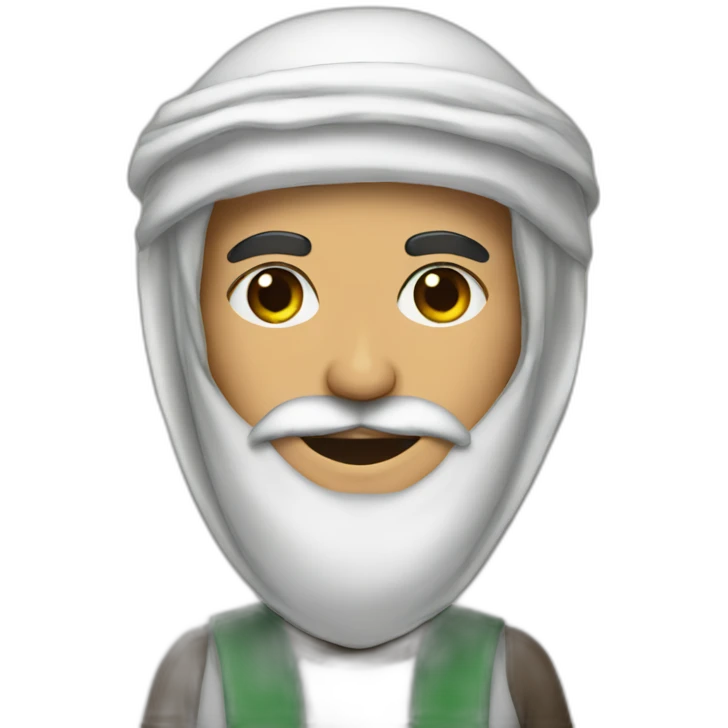 Palestinian wearing a keffieh and a beard emoji