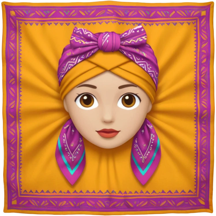 patterned bandana headscarf  emoji