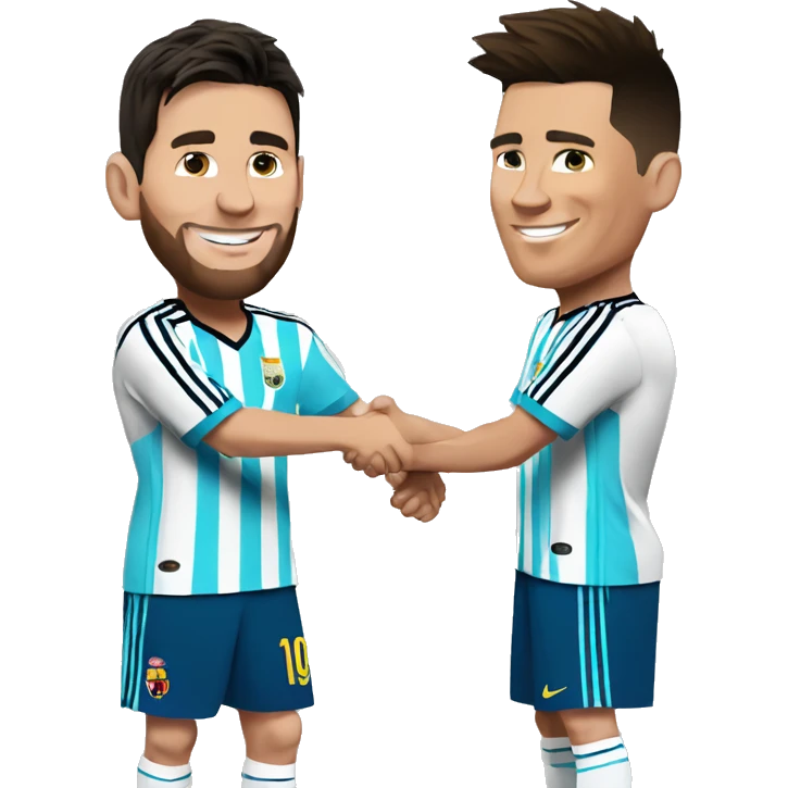 MESSI AND RONALDO SHAKING HANDS emoji