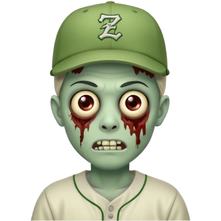 zombie with baseball hat emoji