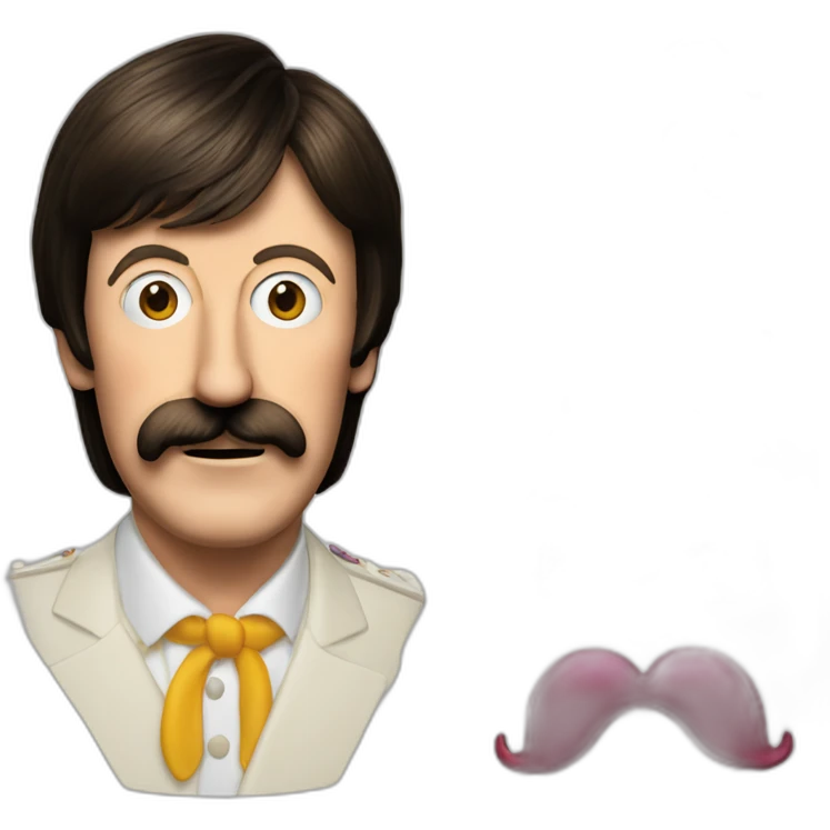 Paul McCartney face moustache sgt pepper era emoji