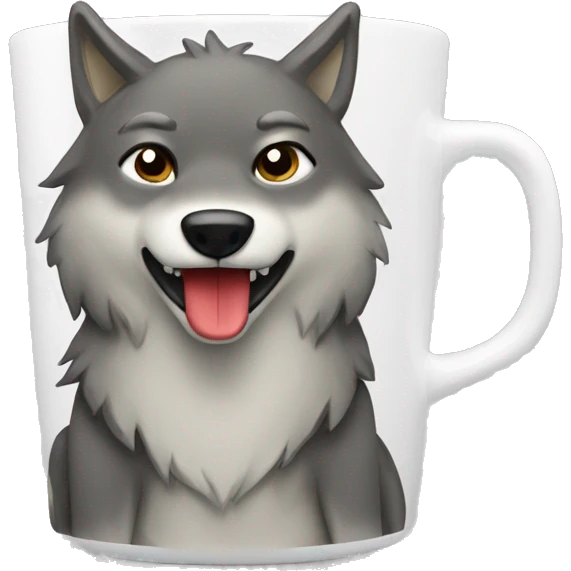 Sitting Wolf Cup emoji