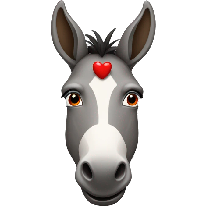 donkey with red lips emoji
