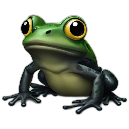 black-frog emoji