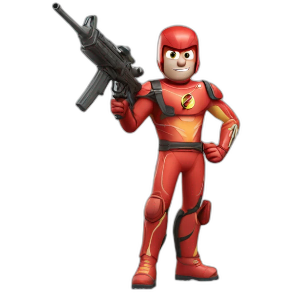 Lightning McQueen with rifle emoji