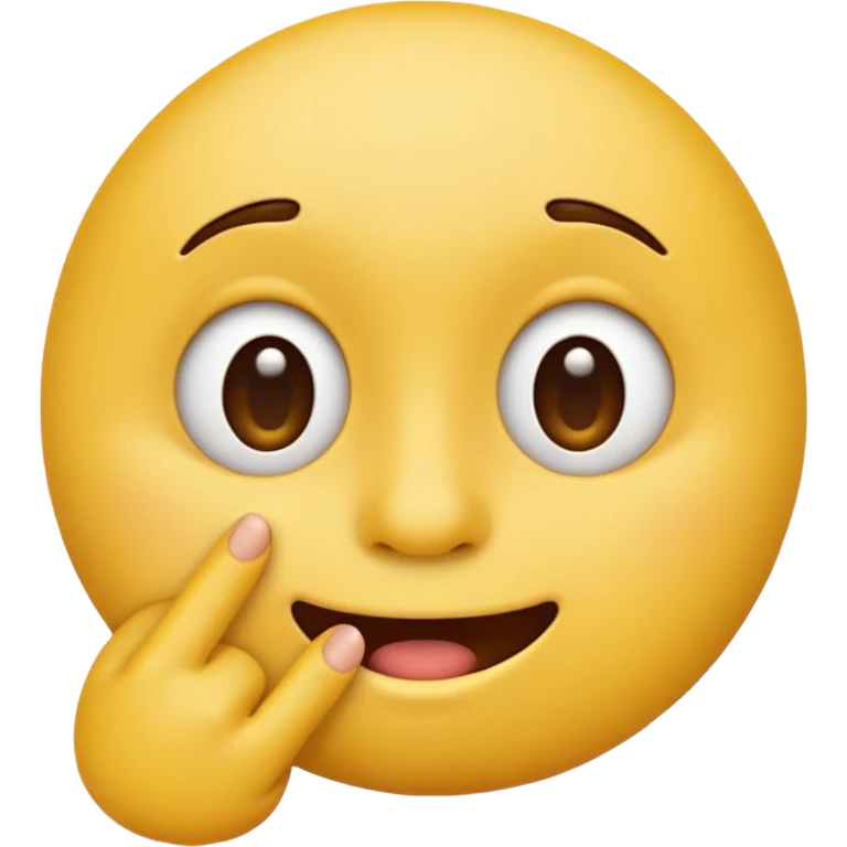 Shush emoji with finger on mouth emoji