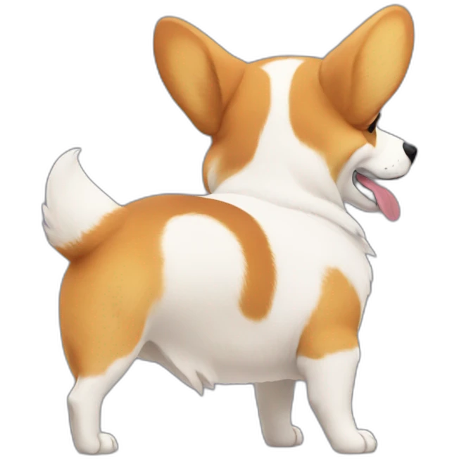 corgi showing his butt from behind emoji