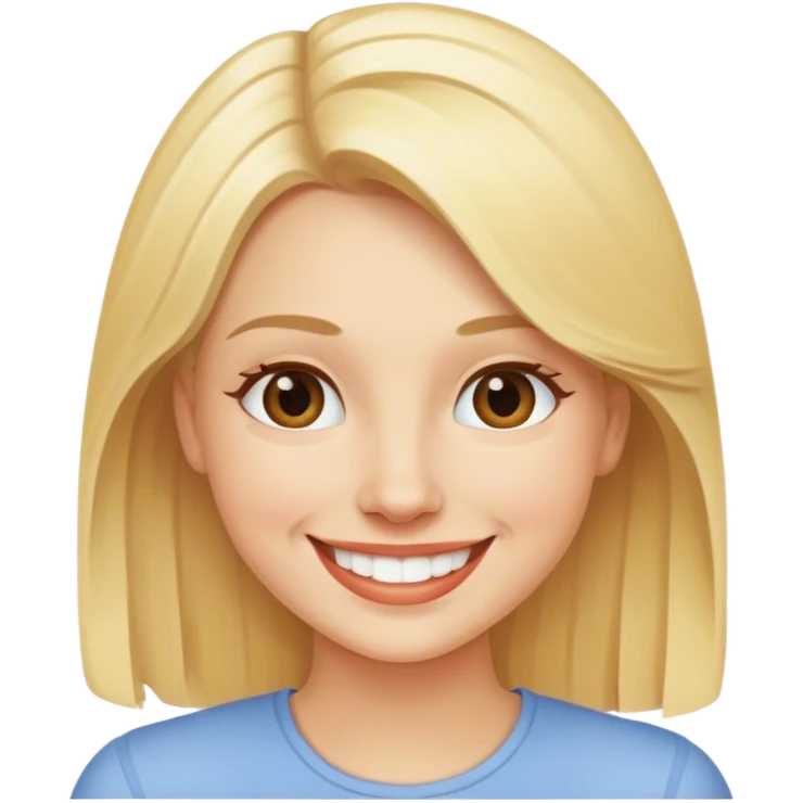 Blonde Frau freut sich ganz doll  emoji