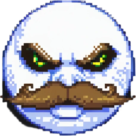 angry face with mustache emoji