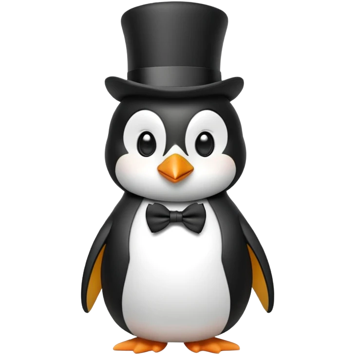penguin with top hat emoji