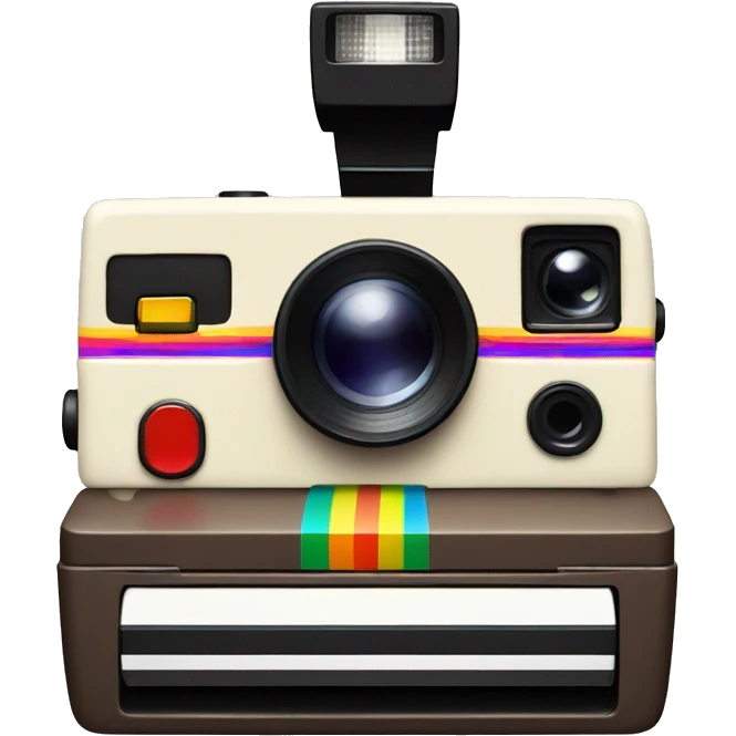 Polaroid camera ios style emoji