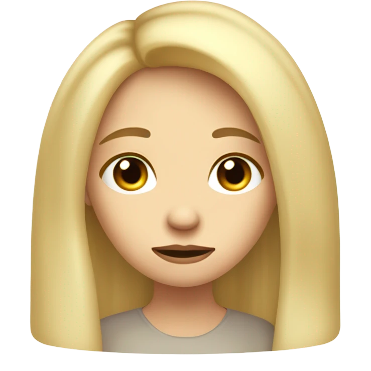 sad blonde girl emoji