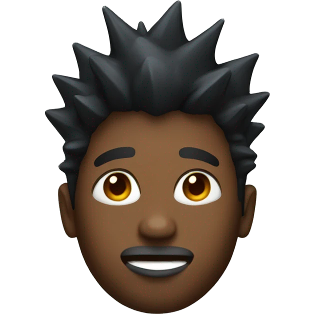 A Black guy with spiky hair. emoji