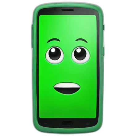 green smart phone emoji