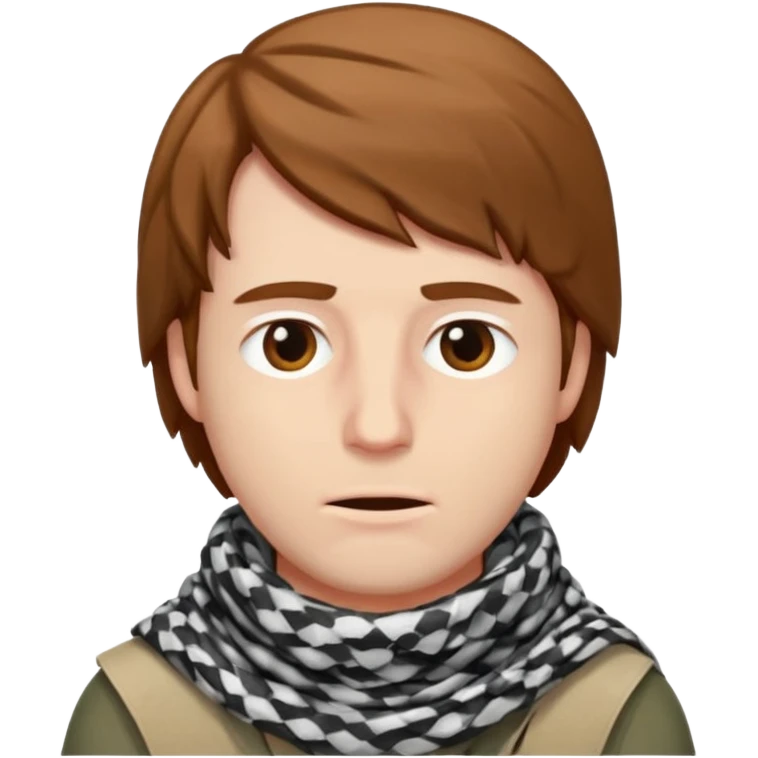 Sore throat for white brown hair guy
No fever - keffieh palestinian emoji